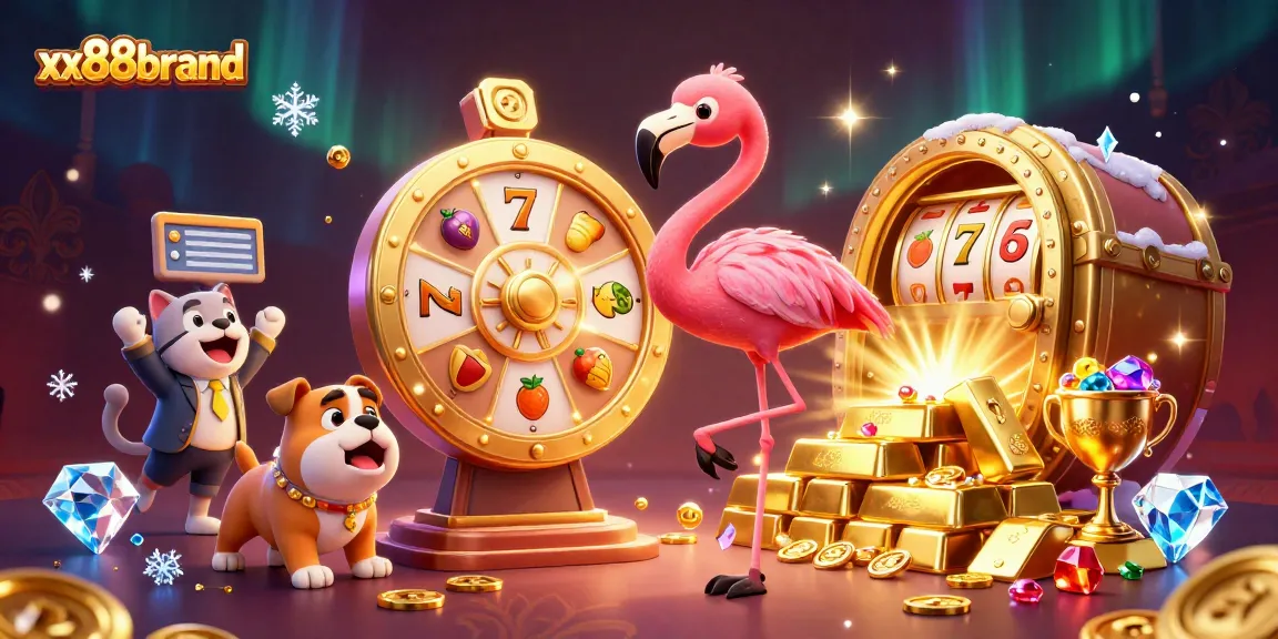 Spin the giant prize wheel at xx88brand with exciting game elements and vibrant characters in action.