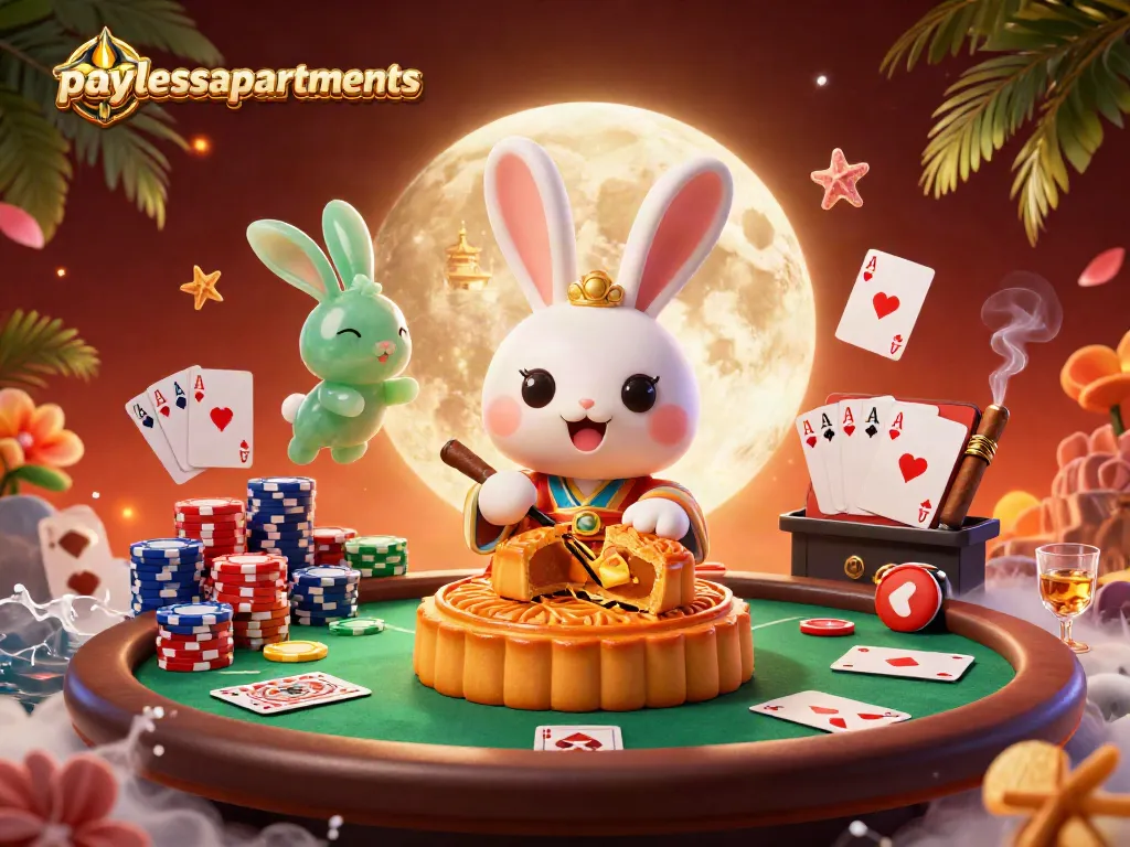 Experience exciting paylessapartments themed gambling action with lunar roulette and poker chips.