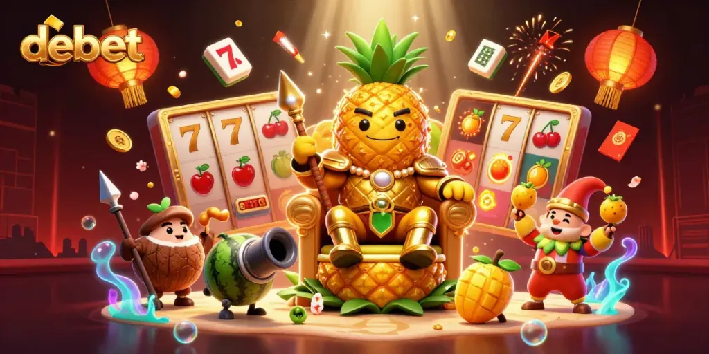 Experience thrilling casino action at debet with vibrant characters and dynamic gaming elements.